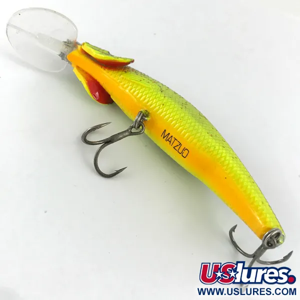 Matzuo Kinchou Minnow Wobbler, Chartreuse / Lila, 9g, Gälar, #4458