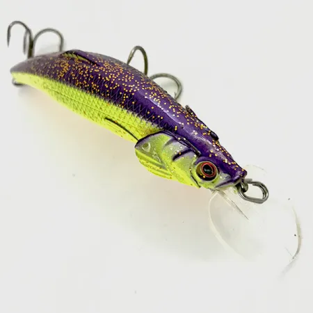 Matzuo Kinchou Minnow Wobbler, Chartreuse / Lila, 9g, Gälar, #4458