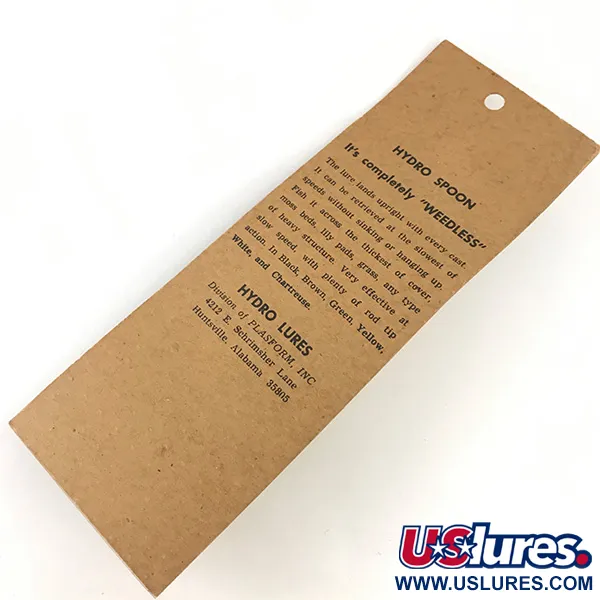 Hydro Lures Weedless Hydro Spoon Vasskyddad, Vit/Grön, 14g, #4551