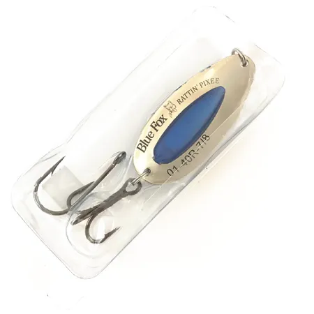 Blue Fox Rattlin Pixee UV Skeddrag, Nickel / Blå, 24g, UV, #4556