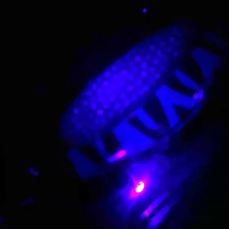 Blue Fox Rattlin Pixee UV Skeddrag, Nickel / Blå, 24g, UV, #4556