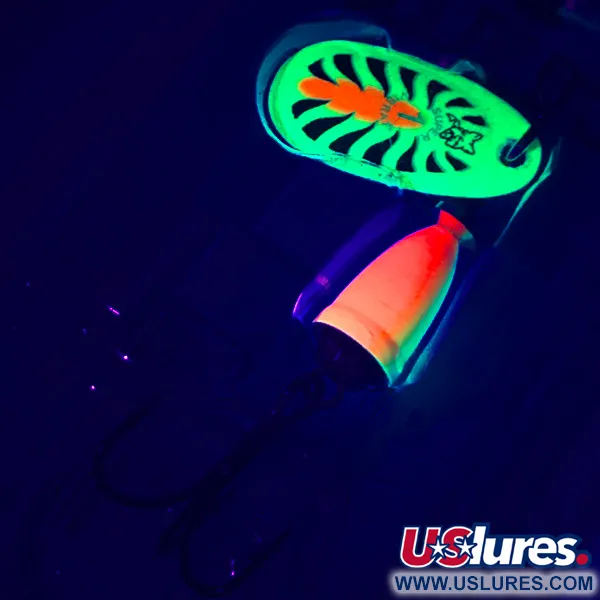 Blue Fox Super Vibrax 1 UV Spinnare, Fire Tiger UV Glow, 4g, #4579