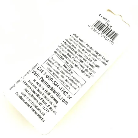 Panther Martin 4 Spinnare, Guld, 4g, äkta guldsked, #4583