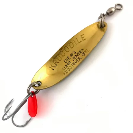 Luhr Jensen Krocodile Die #3 Skeddrag, Frog / Mässing, 10g, #4615