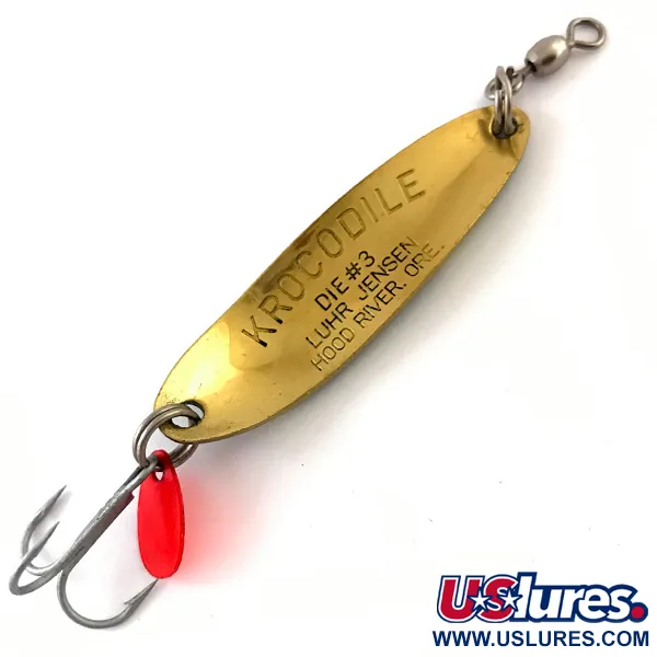 Luhr Jensen Krocodile Die #3 Skeddrag, Frog / Mässing, 10g, #4615