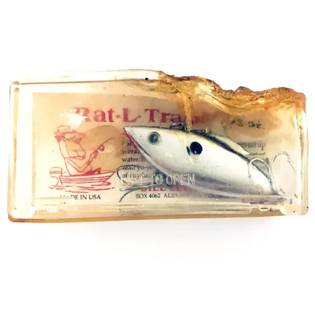 Bill Lewis Rat-L-Trap Lipless Crankbait, Silver, 10g, Vintage, #4622