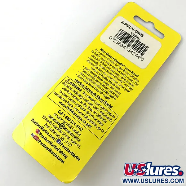 Panther Martin 2 UV Spinnare, Regnbåge, 1.75g, UV, #2-PMUV-OWB