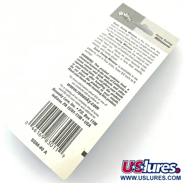 Renosky Sonic Swing Minnow 0 Spinnare, Silver, 2g, Tail-Flex, #4639