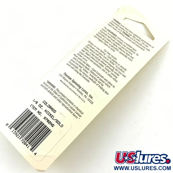 Thomas Colorado Skeddrag, Guld / Nickel, 5g, Fjällmönster, #4665