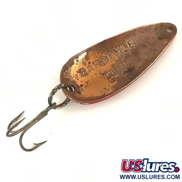 Eppinger Dardevle Spinnie Skeddrag, Röd/Vit/Koppar, 9g, Vintage, #4696