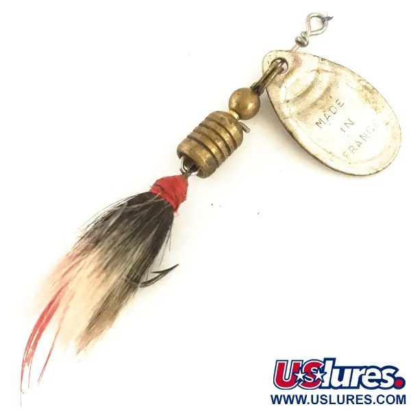 Mepps Aglia 1 dressed Spinnare, Silver, 3.5g, Fjädrad trekrok, #4723