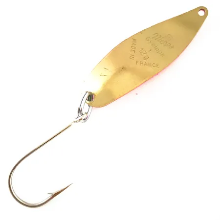 Mepps Syclops 1 UV Skeddrag, Rosa / Mässing, 12g, UV-reaktiv, #4754