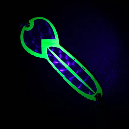 Glen Evans Loco 3 UV Skeddrag, Nickel/Gul, 17g, UV-reaktiv, #4761