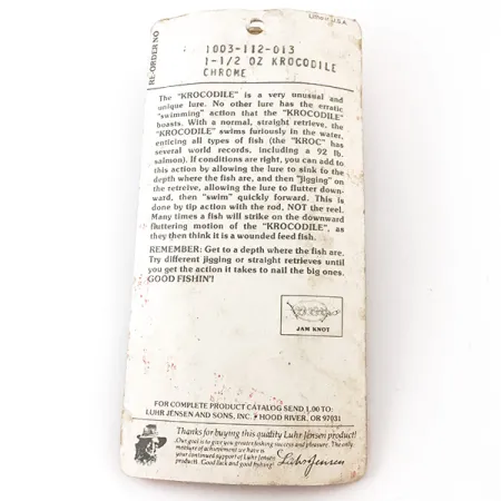 Luhr Jensen Krocodile Die #5 Skeddrag, Nickel, 42g, #4933