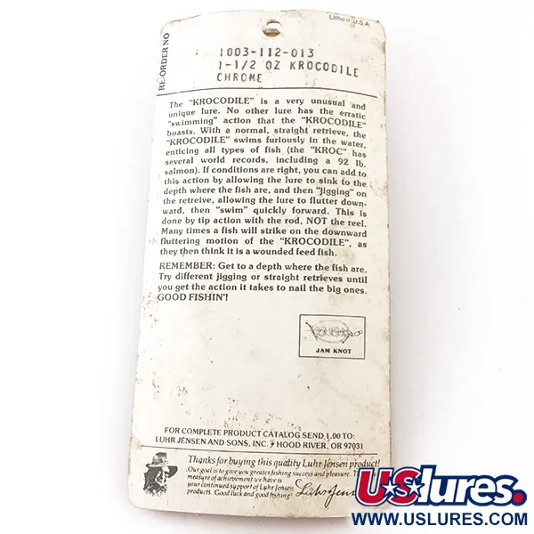 Luhr Jensen Krocodile Die #5 Skeddrag, Nickel, 42g, #4933