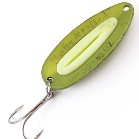 Blue Fox Pixee UV Skeddrag, Green Gold/Yellow, 14g, UV Glow, #4842