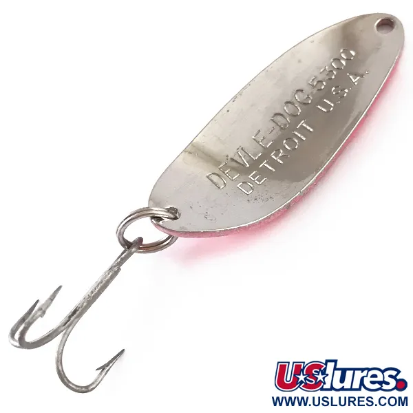 Dardevle Devle Dog 5300 UV Skeddrag, Rosa/Nickel, 10g, UV Glow, #4845