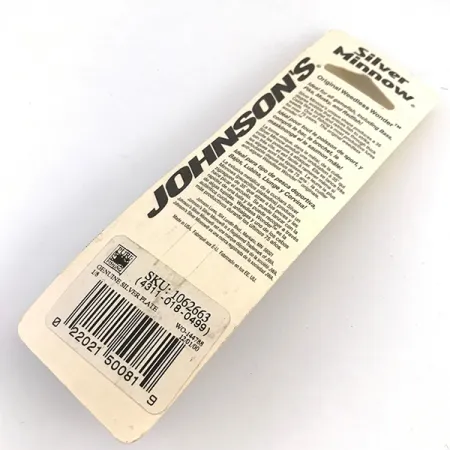 Weedless Johnson Silver Minnow Drag, Försilvrad, 7g, Vasskydd, #4859