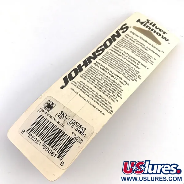 Weedless Johnson Silver Minnow Drag, Försilvrad, 7g, Vasskydd, #4859