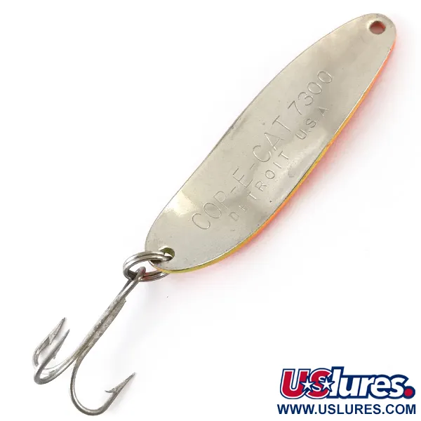 Dardevle Cop-E-Cat 7300 UV Skeddrag, Gul/Orange/Nickel, 10g, UV, #4887