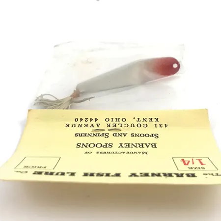 Weedless Barney Spoon Skeddrag, Röd/Vit, 7g, Vasskyddad, #4924