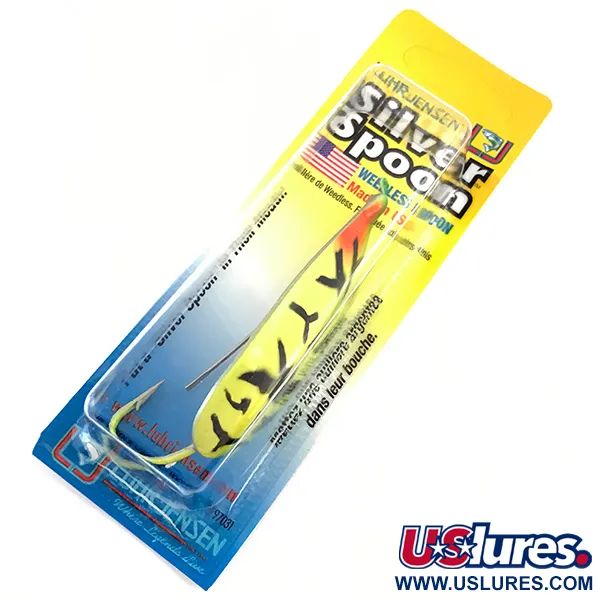 Luhr Jensen Weedless Silver Spoon UV, Fire Tiger, 17g, Skeddrag, #5796