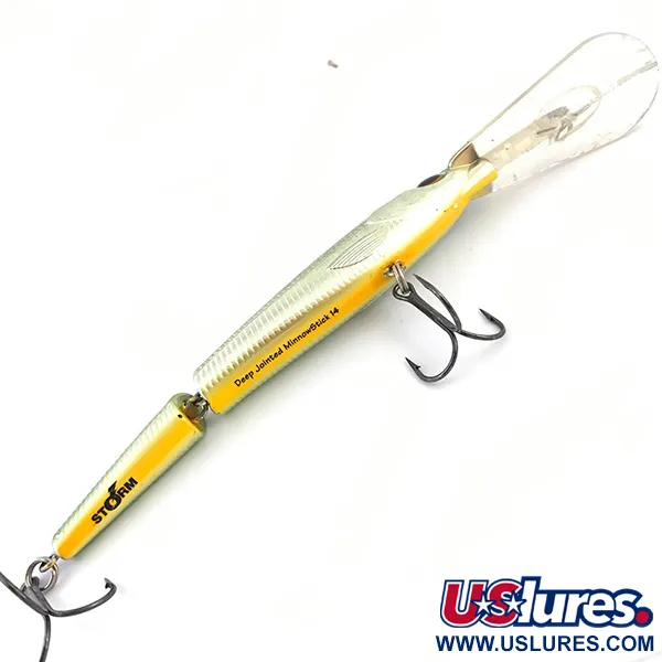 Storm Deep Jointed Minnow Stick 14 Wobbler, Grön, 25g, Ledad, #4942