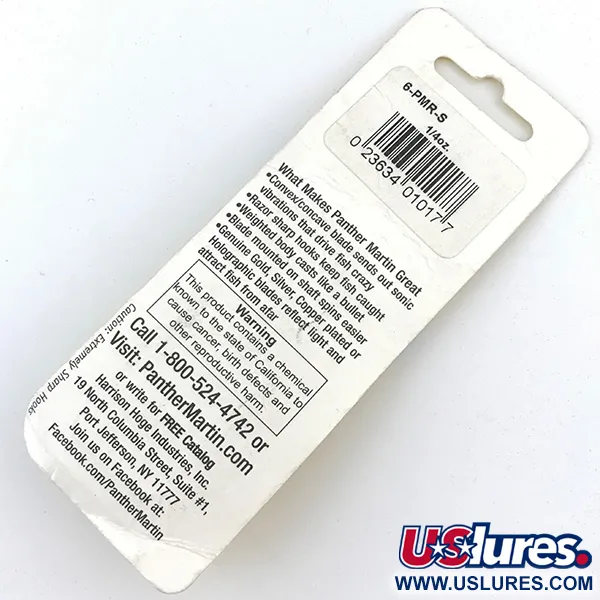 Panther Martin 6 Spinnare, Silver / Gul, 7g, försilvrad, #6-PMR-S