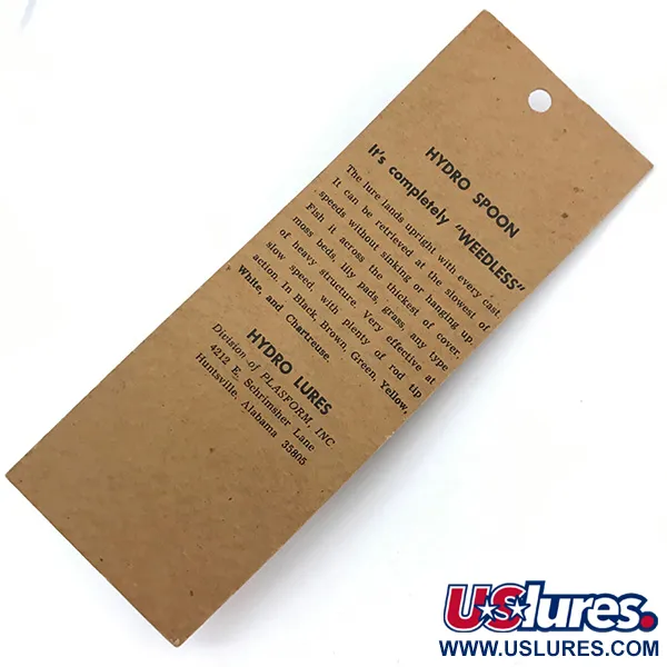 Hydro Lures Weedless Hydro Spoon Vassdrag, Svart/Grön/Gul, 14g, #5489