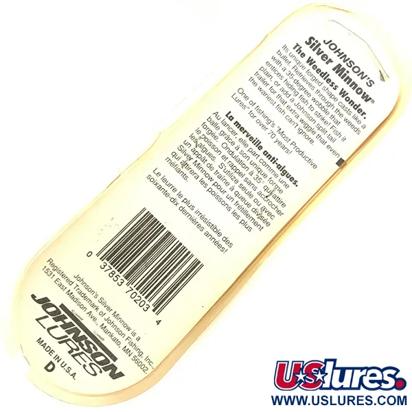 Johnson Weedless Silver Minnow Skeddrag, Guld, 14g, Vasskyddat, #5046