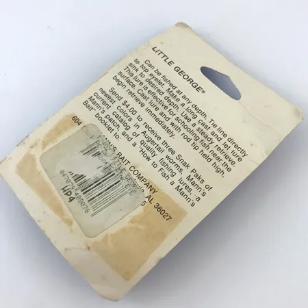 Mann's Bait Little George Tailspinner, Vit/Hamrad Nickel, 14g, #5053