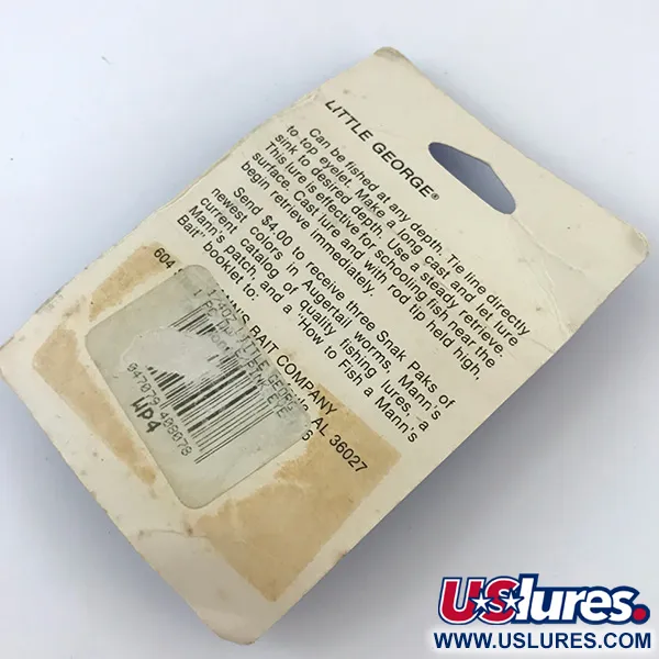 Mann's Bait Little George Tailspinner, Vit/Hamrad Nickel, 14g, #5053