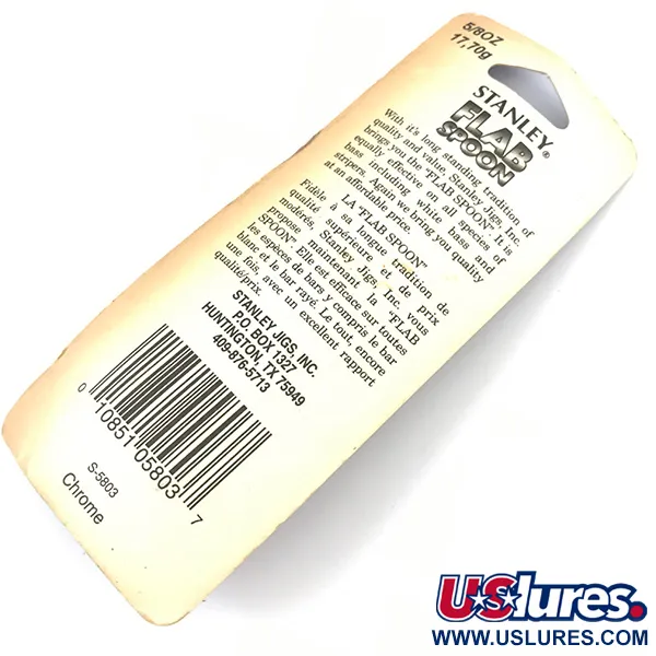 Stanley Flab Spoon Skeddrag, Nickel, 17,7g, Stort Öga, #5055