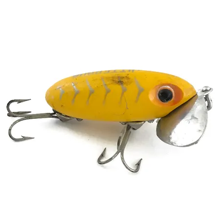 Fred Arbogast Jitterbug Ytbeten, Gul, 10g, Metallsked, #5067