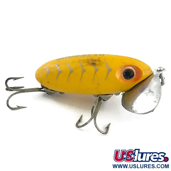 Fred Arbogast Jitterbug Ytbeten, Gul, 10g, Metallsked, #5067