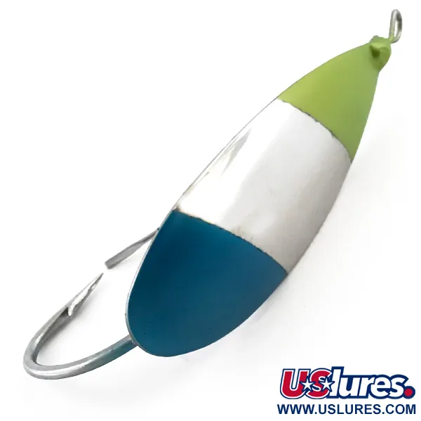 Weedless Johnson Silver Minnow Vasskyddat Skeddrag, Nickel/Blå/Grön, #5078