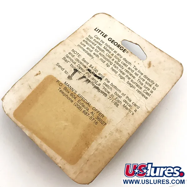 Mann's Bait Little George Tail-spinner, Vit/Nickel, 12g, #5115