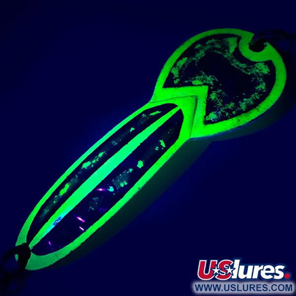 Glen Evans Loco 3 UV Skeddrag, Gul/Hologram, 17g, UV-reaktiv, #5125