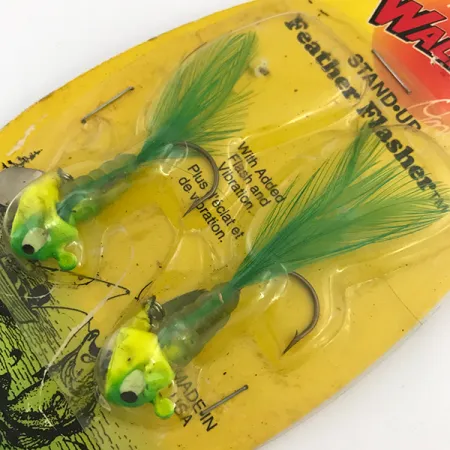 Apex Feather Flasher Jigg, Chartreuse, 7g, Stand-up-skalle, #5134