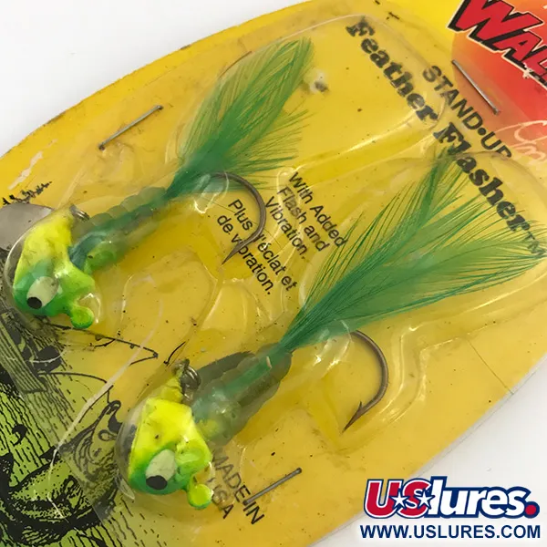 Apex Feather Flasher Jigg, Chartreuse, 7g, Stand-up-skalle, #5134