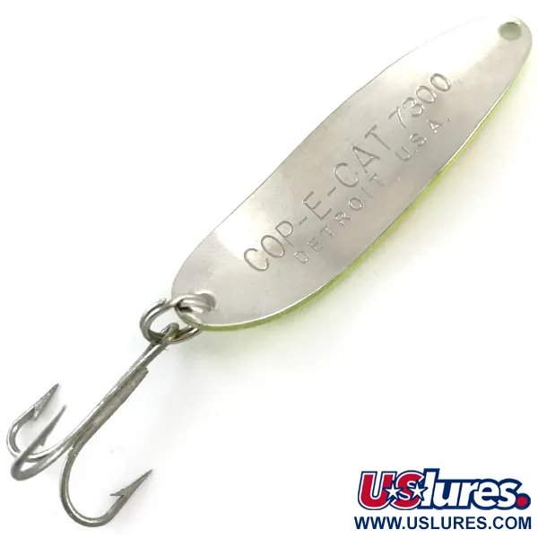 Dardevle Cop-E-Cat 7300 UV Skeddrag, Gul/Nickel, 10g, UV, #5183