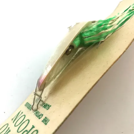 Hydro Lures Weedless Hydro Spoon UV Skeddrag, Vit/Grön, 14g, #5197