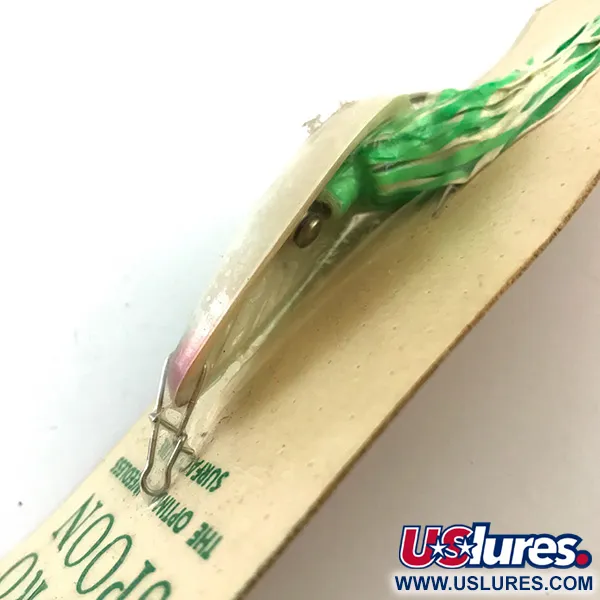 Hydro Lures Weedless Hydro Spoon UV Skeddrag, Vit/Grön, 14g, #5197