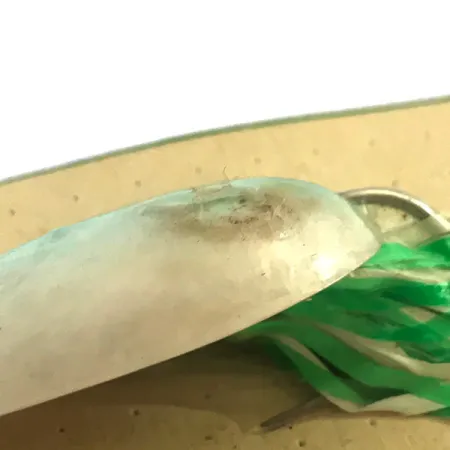 Hydro Lures Weedless Hydro Spoon UV Skeddrag, Vit/Grön, 14g, #5197