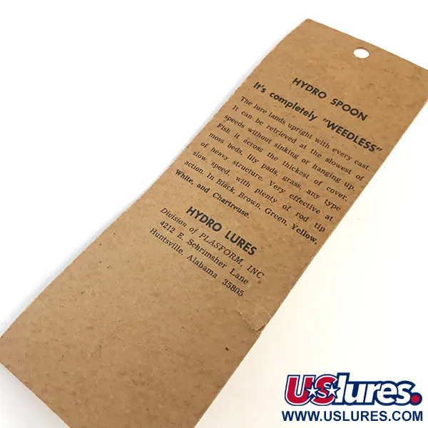 Hydro Lures Weedless Hydro Spoon UV Skeddrag, Vit/Grön, 14g, #5197