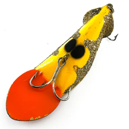 Buck Perry Spoonplug Skeddrag, Gul/Orange/Grå, 21g, Vintage, #5220