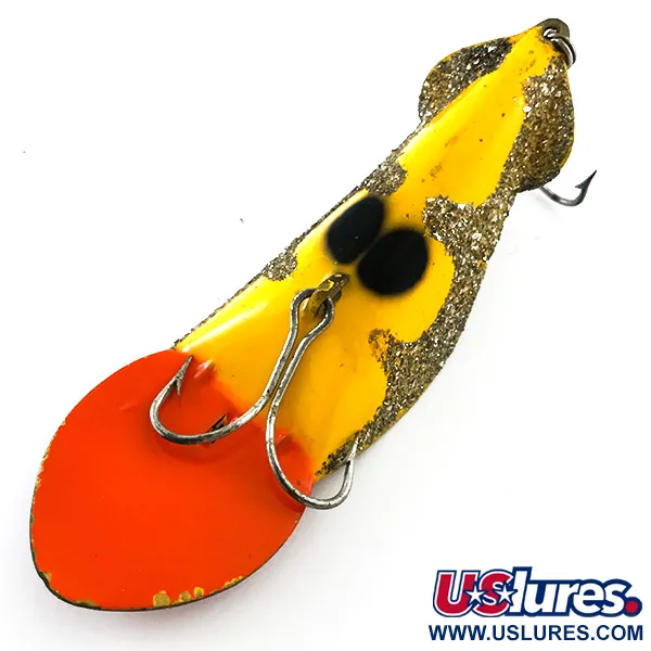 Buck Perry Spoonplug Skeddrag, Gul/Orange/Grå, 21g, Vintage, #5220
