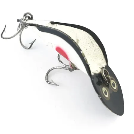 Buck Perry Spoonplug Skeddrag, Svart/Vit/Röd, 7g, Vintage, #5298