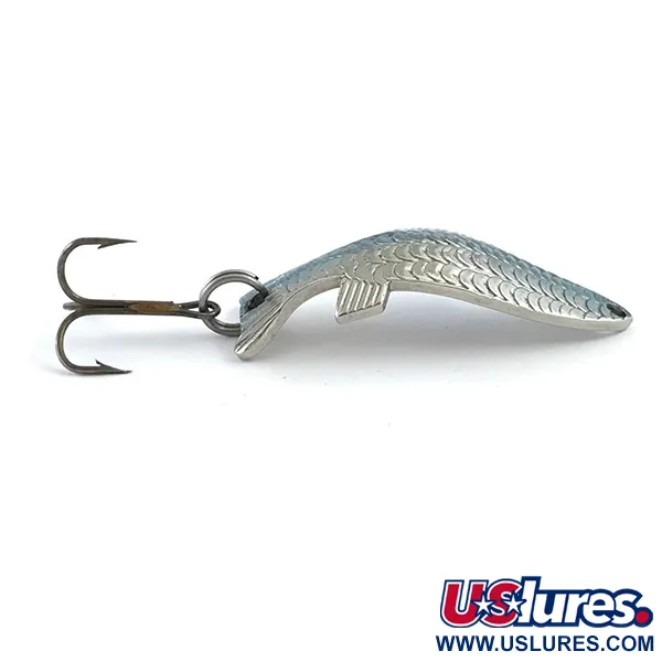 Thomas Fighting fish Skeddrag, Nickel / Blå, 7g, Fjällmönster, #5326