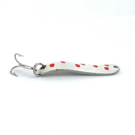 Acme Hippy Skeddrag, White / Nickel / Red, 4g, Präglad Nickel, #5332